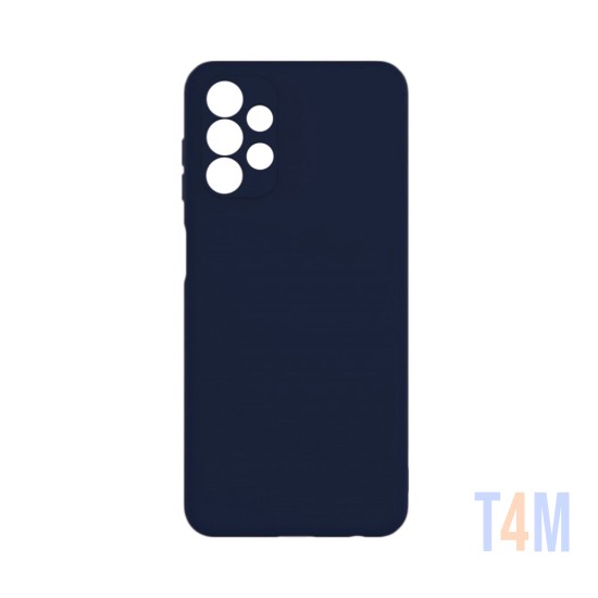 Silicone Case with Camera Shield for Samsung Galaxy A13 4G Dark Blue